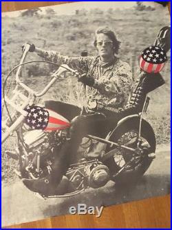 Vintage 1969 Easy Rider Peter Fonda Poster Captain America Motorcycle Chopper