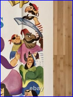 Vintage 1969 Walt Disney's Peter Pan 6 Sheet 84 x 84 Original MoviePoster 4 Pc