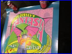Vintage 1970 Disney Movie Poster Fantasia One Sheet