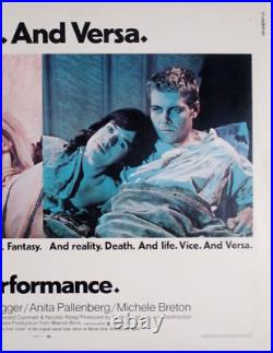 Vintage 1970 PERFORMANCE Rare Homoerotic JAGGER + FOX 28x22 Poster FREE SHIPPING
