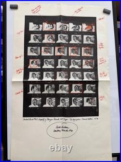 Vintage 1970 Rock Hudson Contact Sheet Poster Stanyan Records David Nutter 23x38