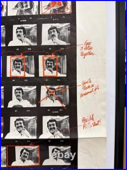 Vintage 1970 Rock Hudson Contact Sheet Poster Stanyan Records David Nutter 23x38