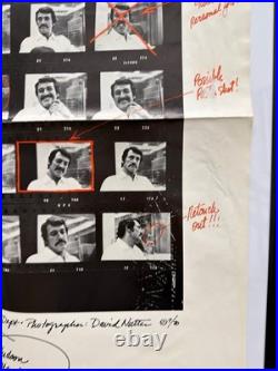 Vintage 1970 Rock Hudson Contact Sheet Poster Stanyan Records David Nutter 23x38