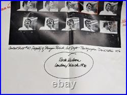 Vintage 1970 Rock Hudson Contact Sheet Poster Stanyan Records David Nutter 23x38