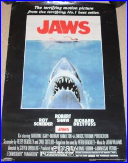 Vintage 1970s Print Jaws Movie Poster #527 Scorpio 22 x 35 US Release Classic
