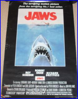 Vintage 1970s Print Jaws Movie Poster #527 Scorpio 22 x 35 US Release Classic