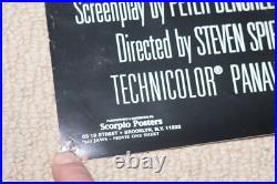 Vintage 1970s Print Jaws Movie Poster #527 Scorpio 22 x 35 US Release Classic