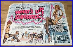 Vintage 1970s Soho Cinema WHATS UP SUPERDOC X UK QUAD MOVIE POSTER Saucy