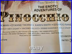 Vintage 1971 EROTIC ADVENTURES OF PINOCCHIO 27x41 Movie Poster SEXPLOITATION