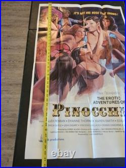 Vintage 1971 EROTIC ADVENTURES OF PINOCCHIO 27x41 Movie Poster SEXPLOITATION