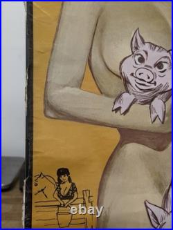 Vintage 1971 The Pigkeeper's Daughter Exploitation Movie Poster