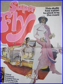 Vintage 1972 SUPERFLY Original Movie Poster Blaxploitation Ron O'Neal 22x31