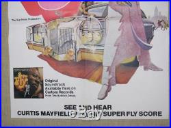 Vintage 1972 SUPERFLY Original Movie Poster Blaxploitation Ron O'Neal 22x31