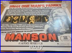 Vintage 1973 MANSON Charles Manson Documentary Movie Poster
