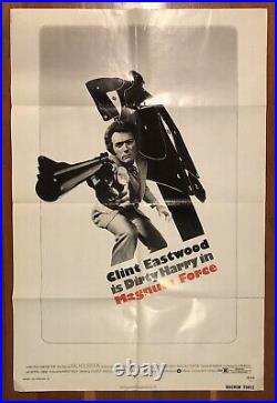 Vintage 1973 Original Dirty Harry MAGNUM FORCE Eastwood 27X41 Movie POSTER