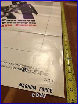 Vintage 1973 Original Dirty Harry MAGNUM FORCE Eastwood 27X41 Movie POSTER