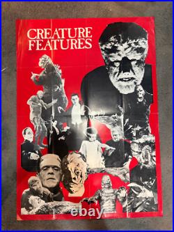 Vintage 1974 Scholastic Magazine Creature Features Poster 41 x 29 Folded