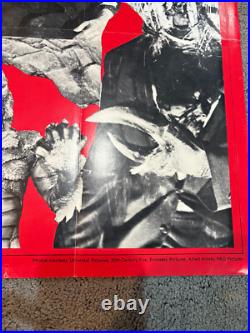 Vintage 1974 Scholastic Magazine Creature Features Poster 41 x 29 Folded