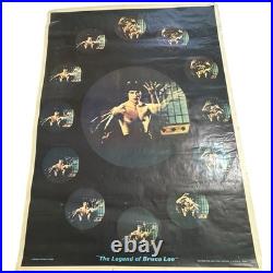 Vintage 1974 The Legend Of Bruce Lee Poster Karate Martial Arts 58x42 Very Rare