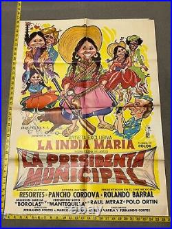 Vintage 1975 La Presidenta Municipal Original Mexican One Sheet Movie Poster