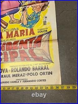 Vintage 1975 La Presidenta Municipal Original Mexican One Sheet Movie Poster