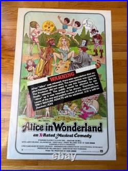 Vintage 1976 Alice in Wonderland X-Rated Musical Comedy Original Movie Poster
