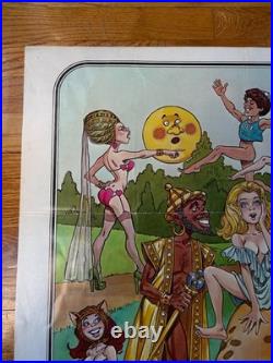 Vintage 1976 Alice in Wonderland X-Rated Musical Comedy Original Movie Poster
