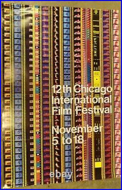 Vintage 1976 Chicago International Film Festival Large 42 x 28 Poster RARE