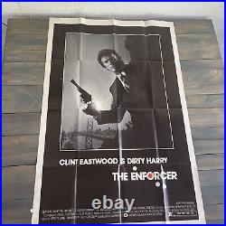 Vintage 1976 Original Dirty Harry THE ENFORCER Eastwood 27X41 Movie Poster