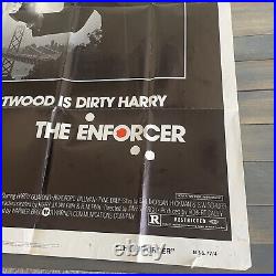 Vintage 1976 Original Dirty Harry THE ENFORCER Eastwood 27X41 Movie Poster
