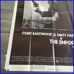 Vintage 1976 Original Dirty Harry THE ENFORCER Eastwood 27X41 Movie Poster