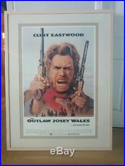 Vintage 1976 Original Movie Theater Poster The Outlaw Josey Wales