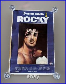 Vintage 1976 Turkish Movie Film Poster ROCKY