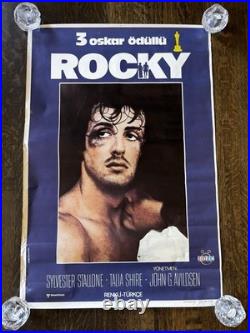 Vintage 1976 Turkish Movie Film Poster ROCKY