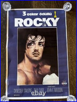 Vintage 1976 Turkish Movie Film Poster ROCKY
