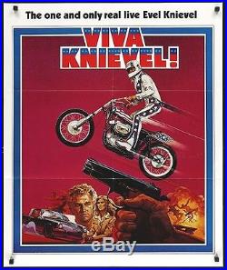 Vintage 1977 Evel Knievel Movie Poster Motorcycle Daredevil