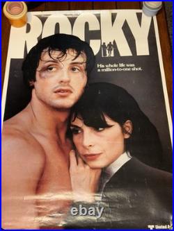 Vintage 1977 Rocky Movie Poster Sylvester Stallone United Artists