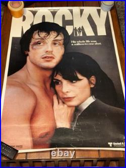 Vintage 1977 Rocky Movie Poster Sylvester Stallone United Artists