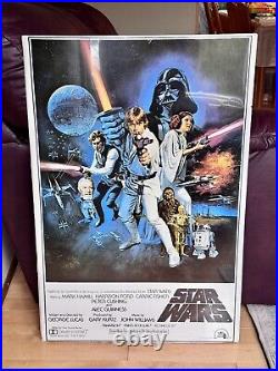 Vintage 1977 Star Wars Movie Poster Orig 24 X 36 Ptw 531 Still In Plastic