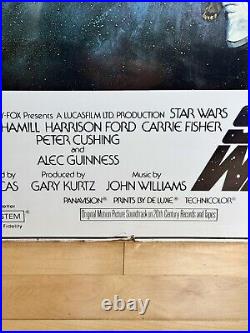 Vintage 1977 Star Wars Movie Poster Orig 24 X 36 Ptw 531 Still In Plastic