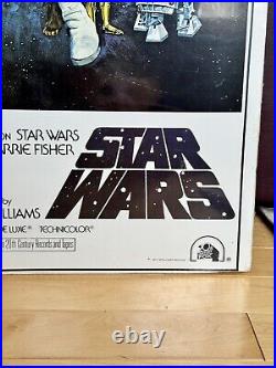 Vintage 1977 Star Wars Movie Poster Orig 24 X 36 Ptw 531 Still In Plastic