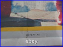 Vintage 1978 DC Comics Superman Poster Movie Poster Christopher Reeve Actor