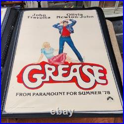 Vintage 1978 GREASE 27x41 Advance original onesheet movie poster -Travolta