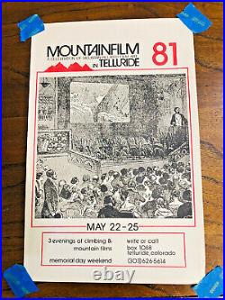 Vintage 1979 2nd Telluride Mountainfilm Film Festival Poster Mountain Climbing