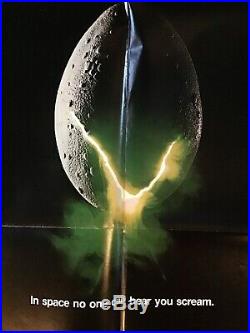 Vintage 1979 ALIEN Original Movie Poster / Full Sheet 41x27 / Sigourney Weaver