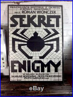 Vintage 1979 Movie Poster Secret of Enigma Made in Poland Film Poster