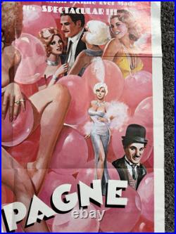 Vintage 1979 Pink Champagne Movie Poster Sexploitation Lisa De Leeuw Hollywood X