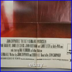 Vintage 1980 The Fog John Carpenter Theatrical Film Folded Movie Posters 27x41