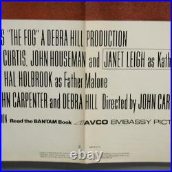 Vintage 1980 The Fog John Carpenter Theatrical Film Folded Movie Posters 27x41