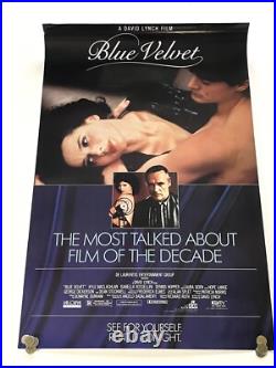Vintage 1980's Blue Velvet David Lynch One Sheet Promotional Movie Poster VG